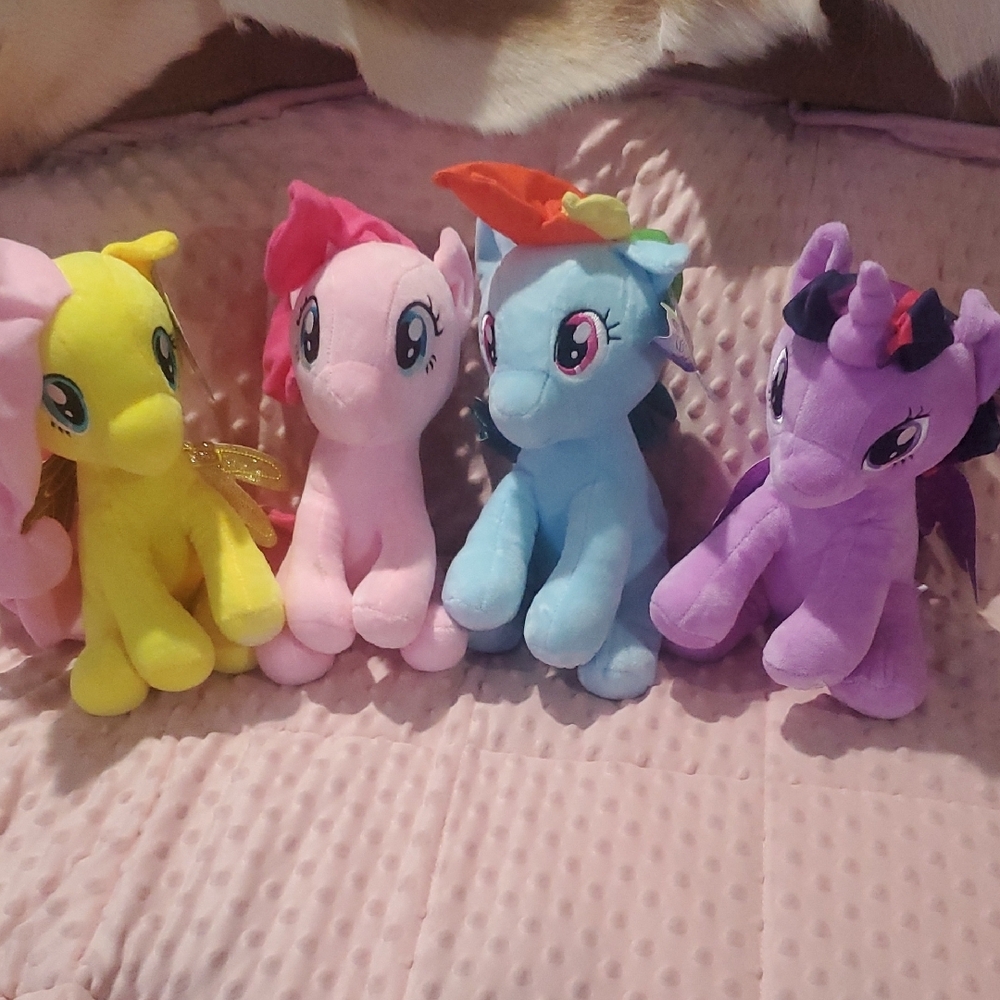 Colorful Plush Pony Set
